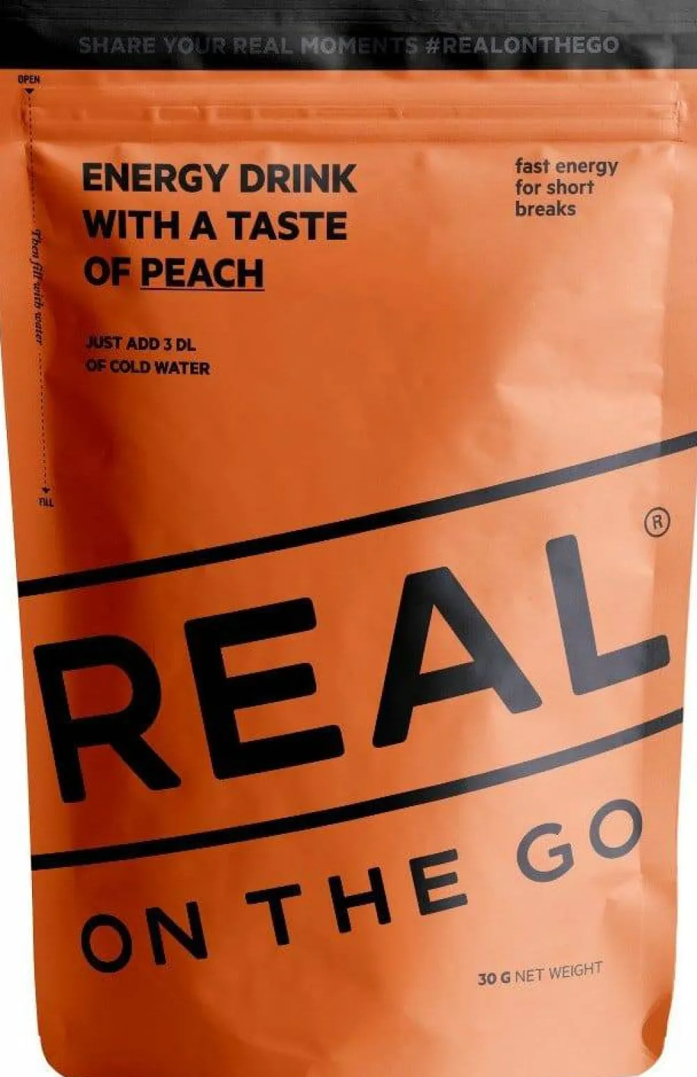 Real Turmat Energi Drink On The Go Peach Gul Clearance