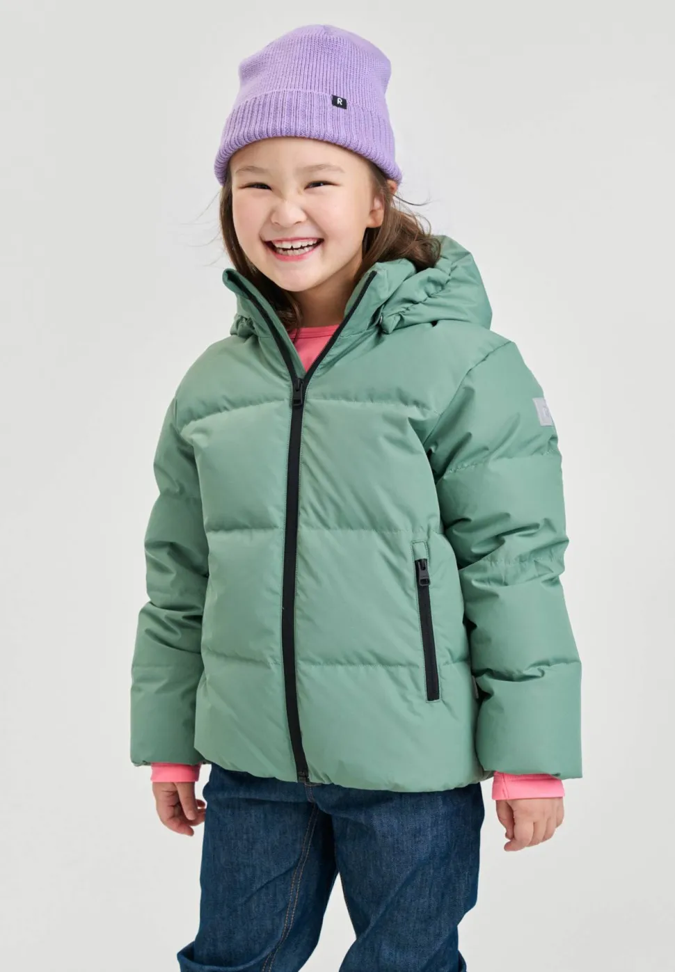 Reima Kids' Down Jacket Paimio Green Clay