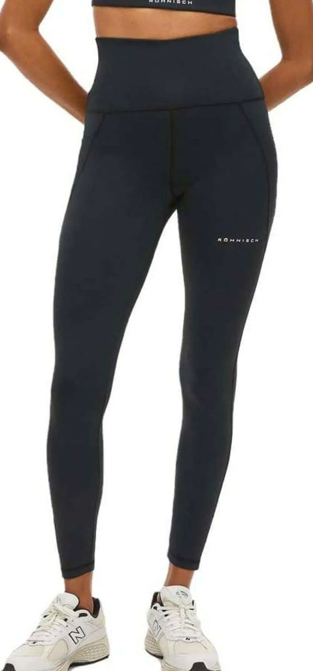 Röhnisch Women's Flattering Curved High Waist Tights Black Hot
