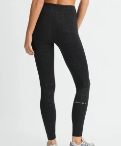 Röhnisch Women's Logo Effect High Waist Tights Black Logo Emboss Online