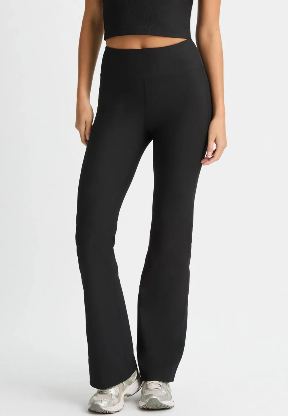 Online Women's Ribbed R Flare High waist Tight Träning