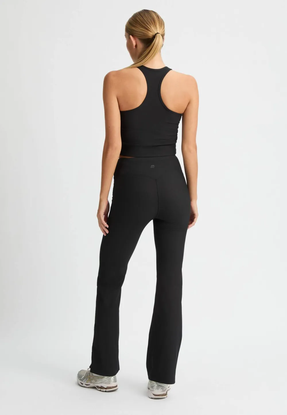 Online Women's Ribbed R Flare High waist Tight Träning