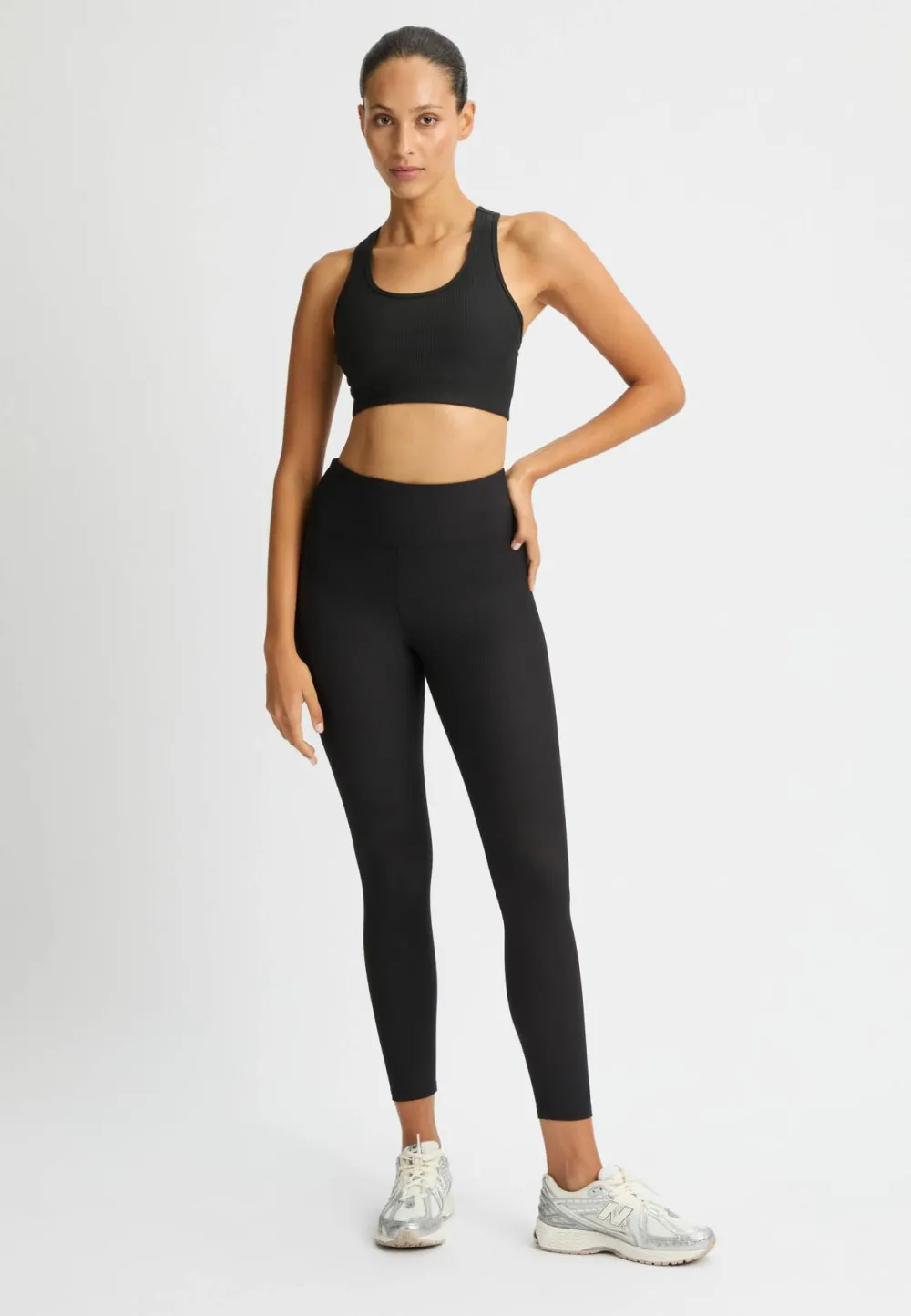 Best Women's Ribbed R High waist Tights Träningskläder Dam