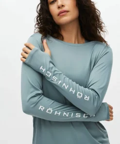 Röhnisch Women's Team Logo Long Sleeve Stormy Sea Hot