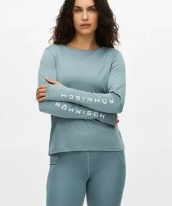 Röhnisch Women's Team Logo Long Sleeve Stormy Sea Hot