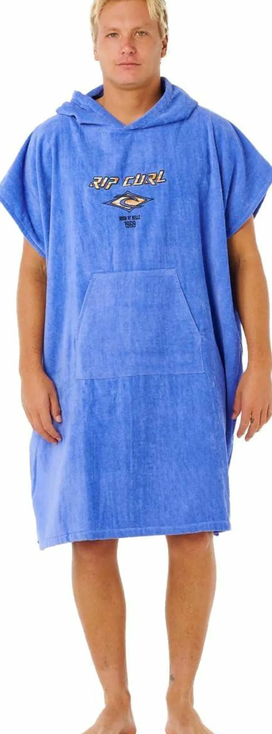 Rip Curl Men's Logo Hooded Towel Blue Haze Discount