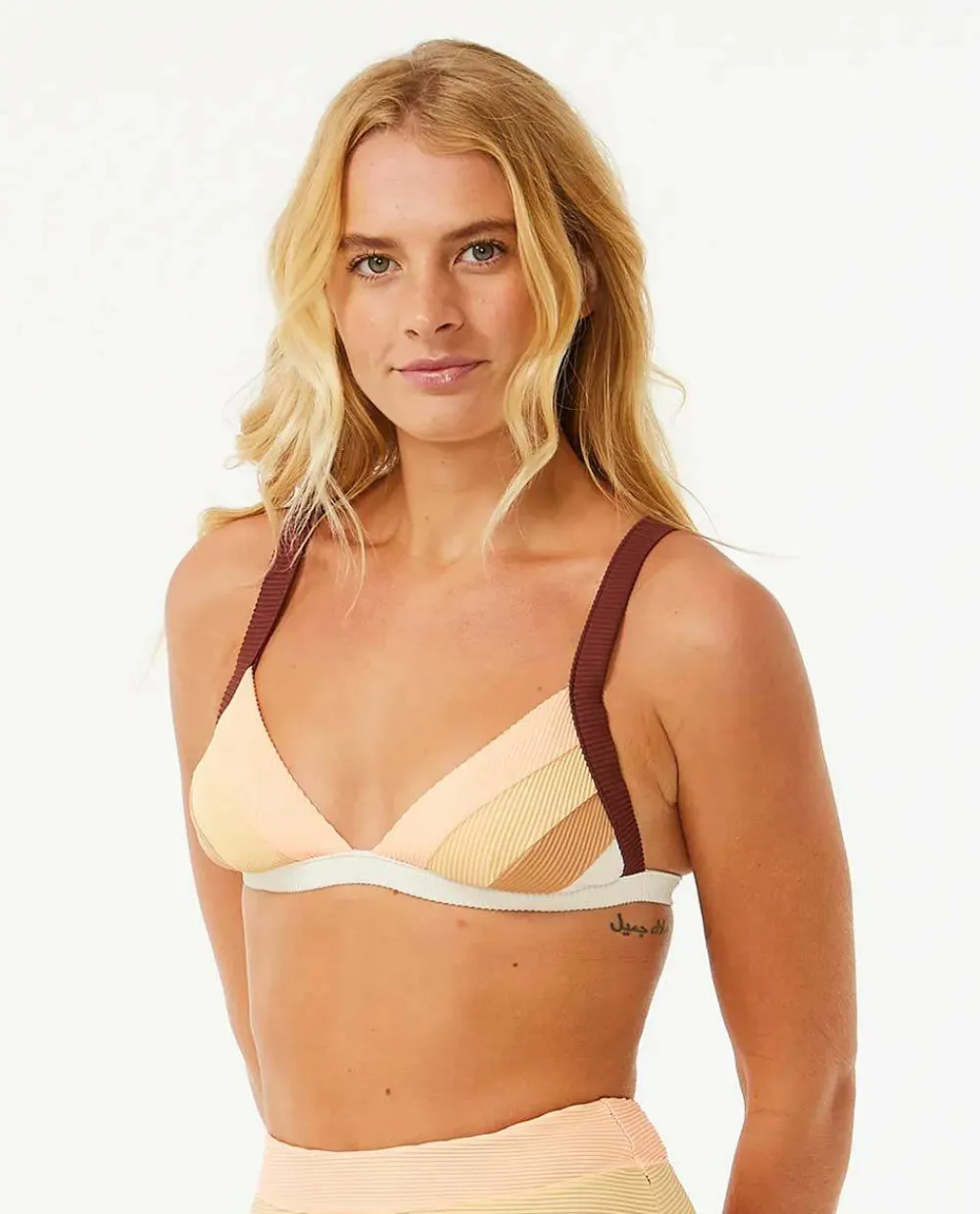 Outlet Women's Block Party Spliced Fixed Triangle Bikini Top Bada & Snorkla