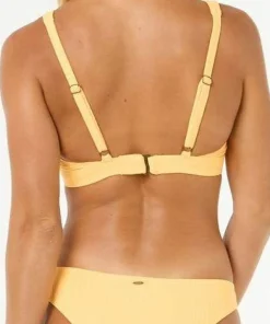 Rip Curl Women's Premium Surf D Cup Deep V Bikini Top Mango
