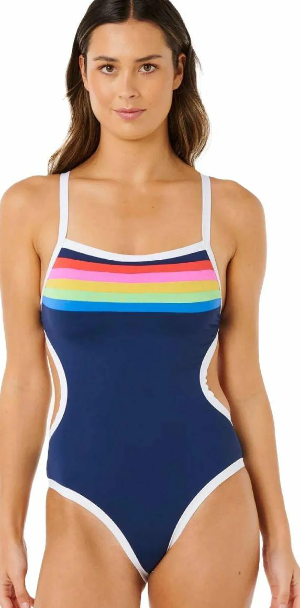 Outlet Women's Surf Stripe Cheeky One Piece Badkläder Dam|Simning