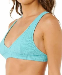Rip Curl Women's Vibe Surf Multi Fit V Neck Bikini Top Sea Blue