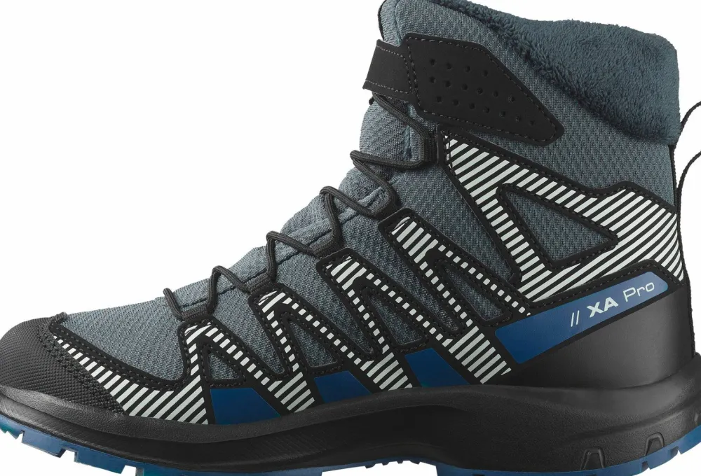 Salomon Juniors' XA PRO V8 Winter Clima Turbulence/Black/Dark Blue