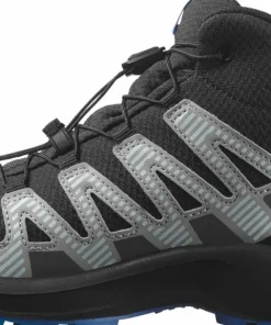 Salomon Junior's XA Pro V8 Mid Waterproof Black/Monument/French Blue Discount