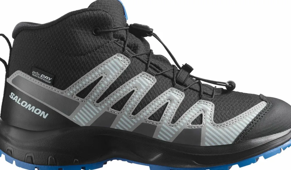 Salomon Junior's XA Pro V8 Mid Waterproof Black/Monument/French Blue Discount