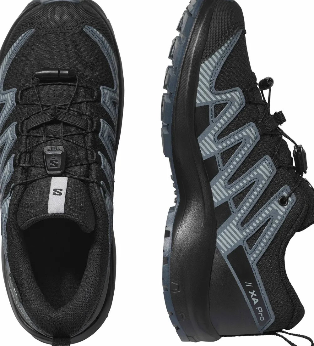 Salomon Kids' XA Pro V8 Waterproof Black/Turbulence/Quarry Discount