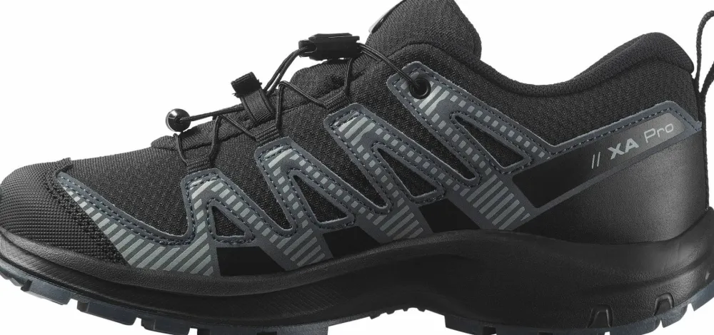 Salomon Kids' XA Pro V8 Waterproof Black/Turbulence/Quarry Discount