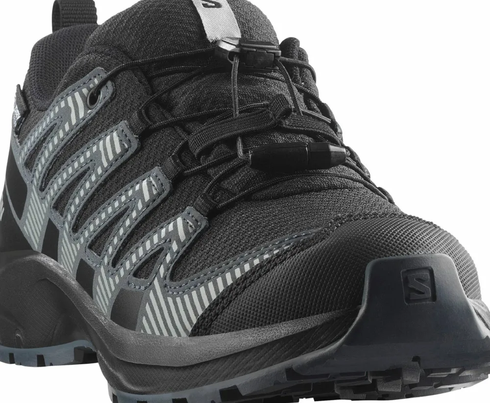 Salomon Kids' XA Pro V8 Waterproof Black/Turbulence/Quarry Discount