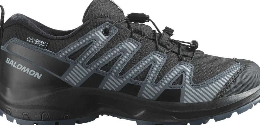 Salomon Kids' XA Pro V8 Waterproof Black/Turbulence/Quarry Discount