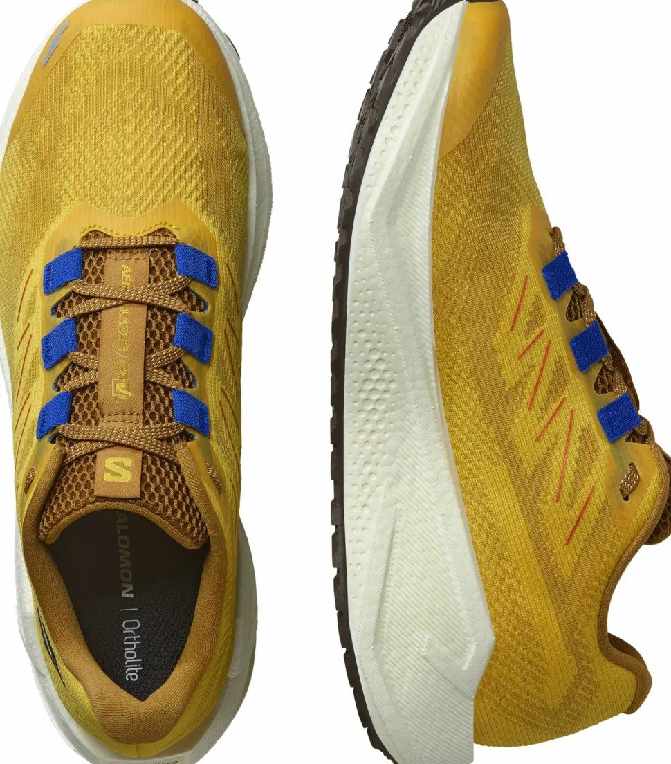 Salomon Men's Aero Blaze 3 Grvl Spicy Mustard/Vanilla Ice/Nautical Blue