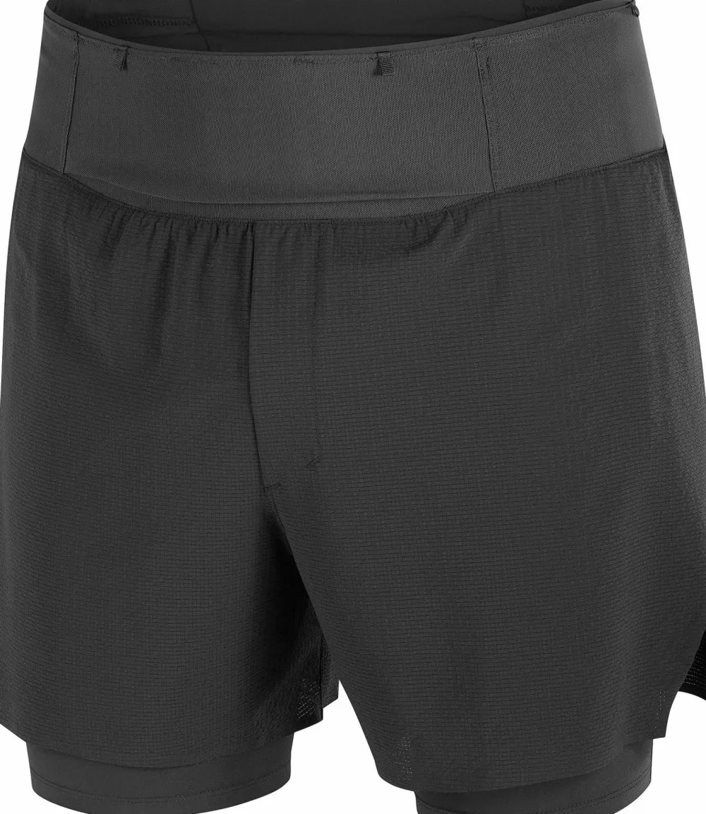 Salomon Men's Sense Aero 2in1 Trail 5 Deep Black/ Outlet