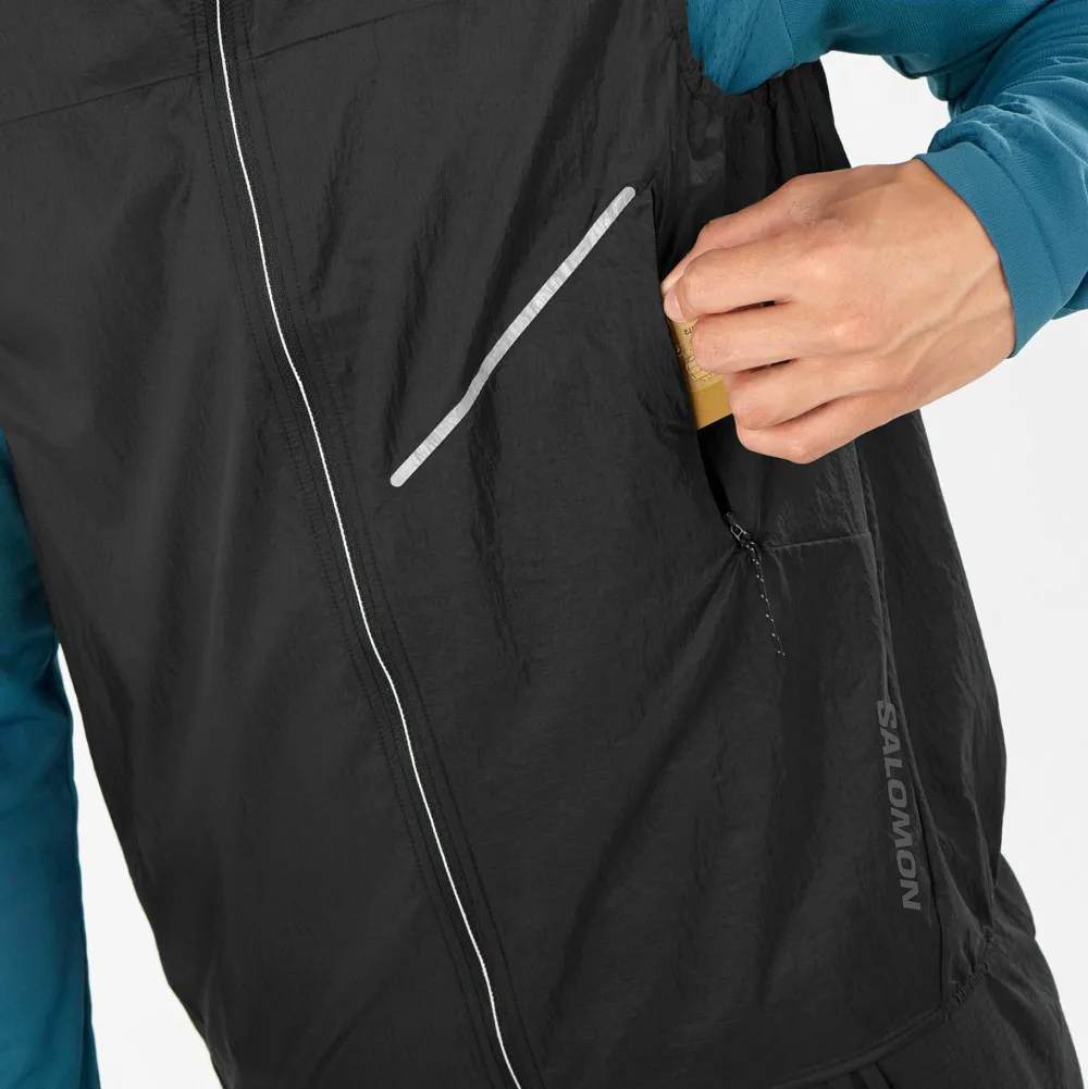 Salomon Men's Sense Aero Wind Vest Deep Black Outlet