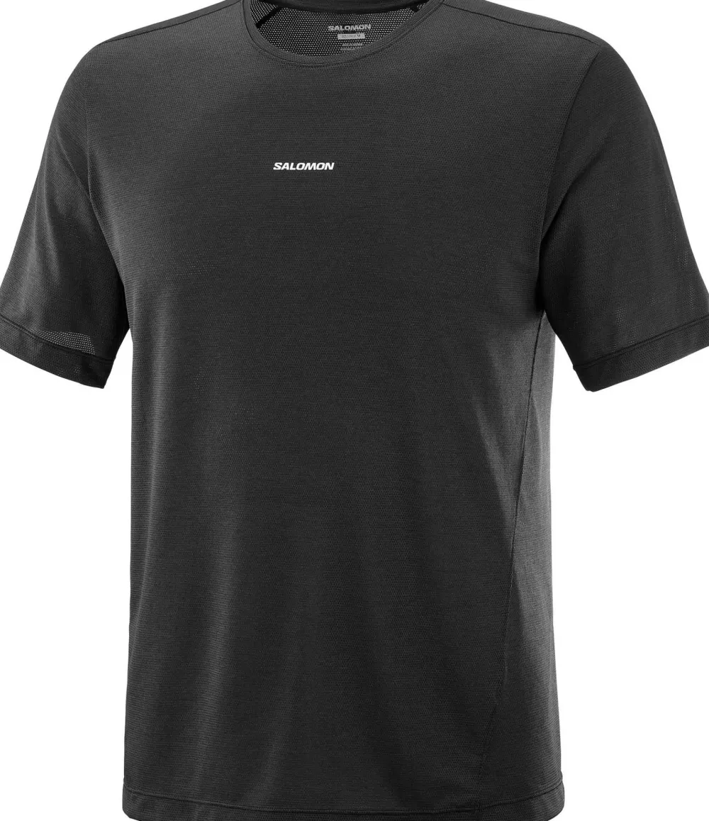 Salomon Men's Shkout Core Short Sleeve Tee Deep Black Deep Black/ Clearance