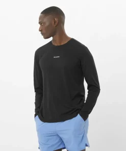 Salomon Men's Shkout Core Long Sleeve Tee Deep Black