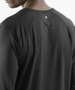 Salomon Men's Shkout Core Long Sleeve Tee Deep Black