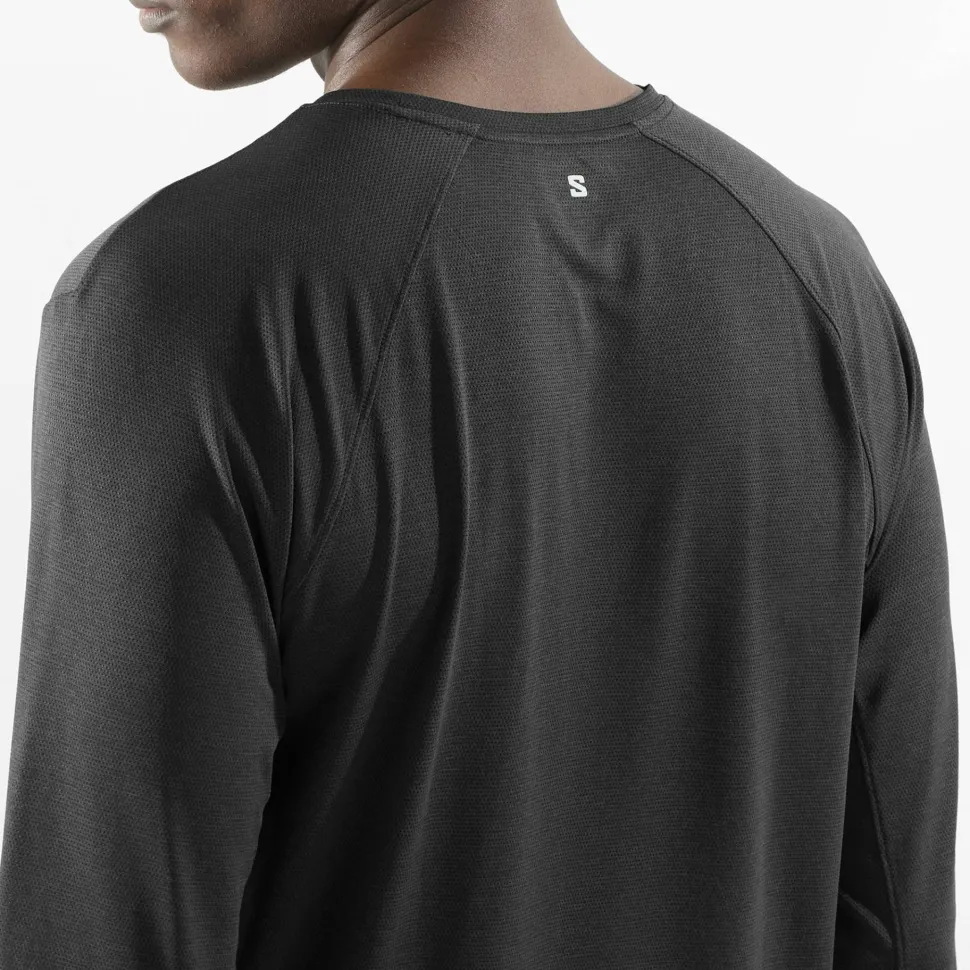 Salomon Men's Shkout Core Long Sleeve Tee Deep Black