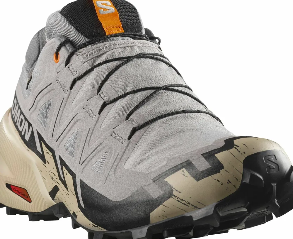 Discount Men's Speedcross 6 GORE-TEX Gull/White Pepper/Black Löpning|Gore-Tex