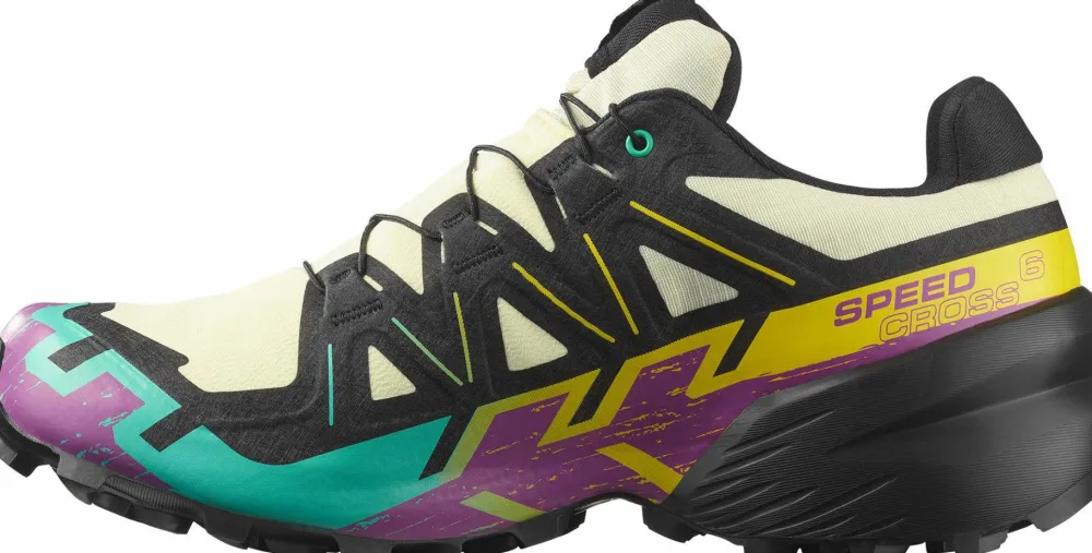 Clearance Men's Speedcross 6 GORE-TEX Transparent Yellow/Black/Waterfall Löparskor Herr|Gore-Tex Herrskor