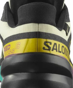 Clearance Men's Speedcross 6 GORE-TEX Transparent Yellow/Black/Waterfall Löparskor Herr|Gore-Tex Herrskor