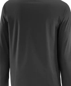 Salomon Men's Trackline Long Sleeve Tee Deep Black Outlet