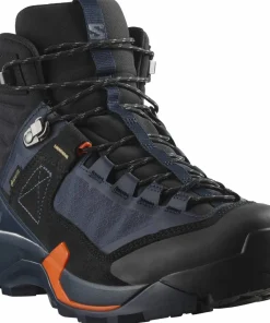 Salomon Men's X Ultra Alpine Mid GORE-TEX Blue Nights/Black/Red Orange