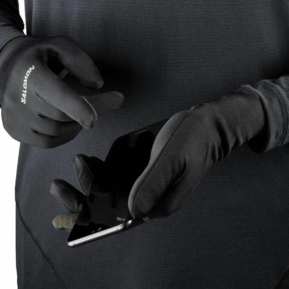Clearance Unisex Cross Warm Gloves Deep Black Handskar & Vantar Dam