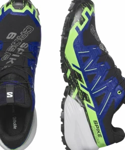 Salomon Unisex Spikecross 6 GORE-TEX Black/Surf The Web/Green Gecko