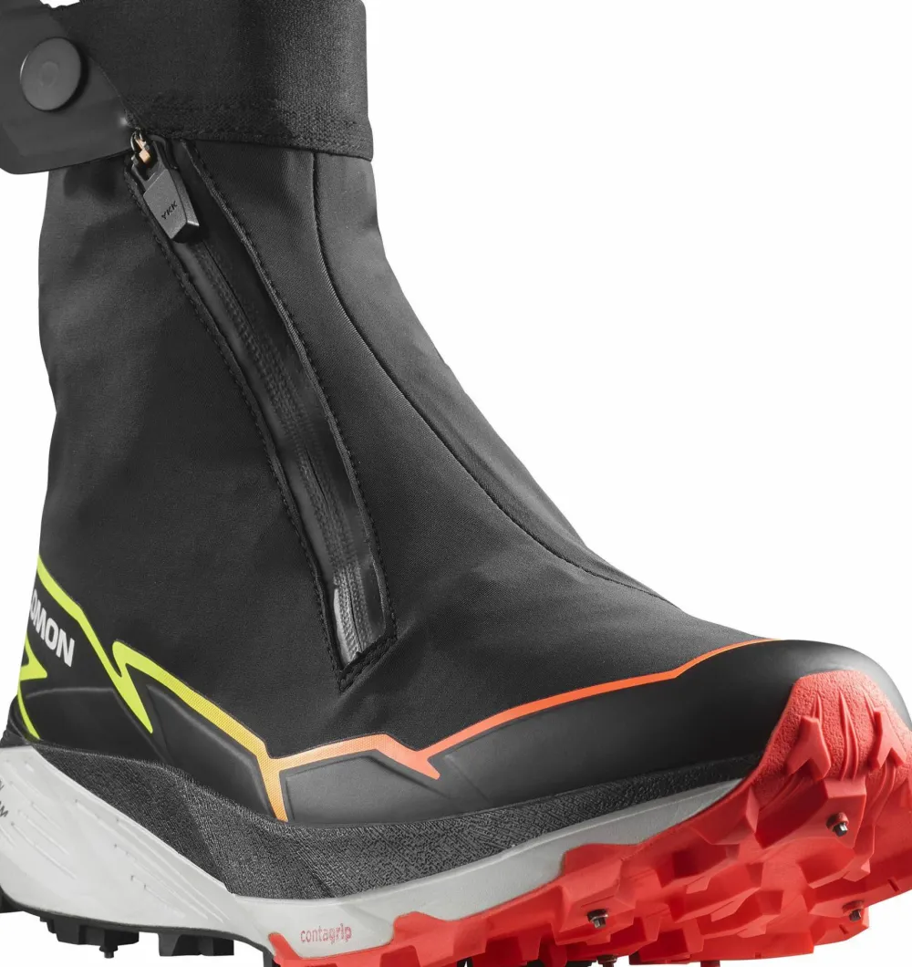 Salomon Unisex Winter Cross Spike Black/Fiery Coral/Safety Yellow Sale