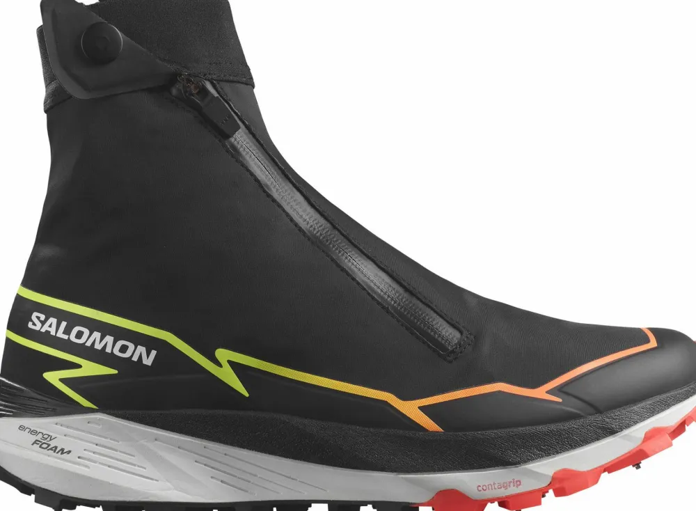 Salomon Unisex Winter Cross Spike Black/Fiery Coral/Safety Yellow Sale
