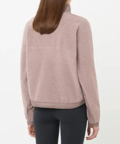 Salomon Women's Chroma Fleece Crop Half Zip Etherea / Iron
