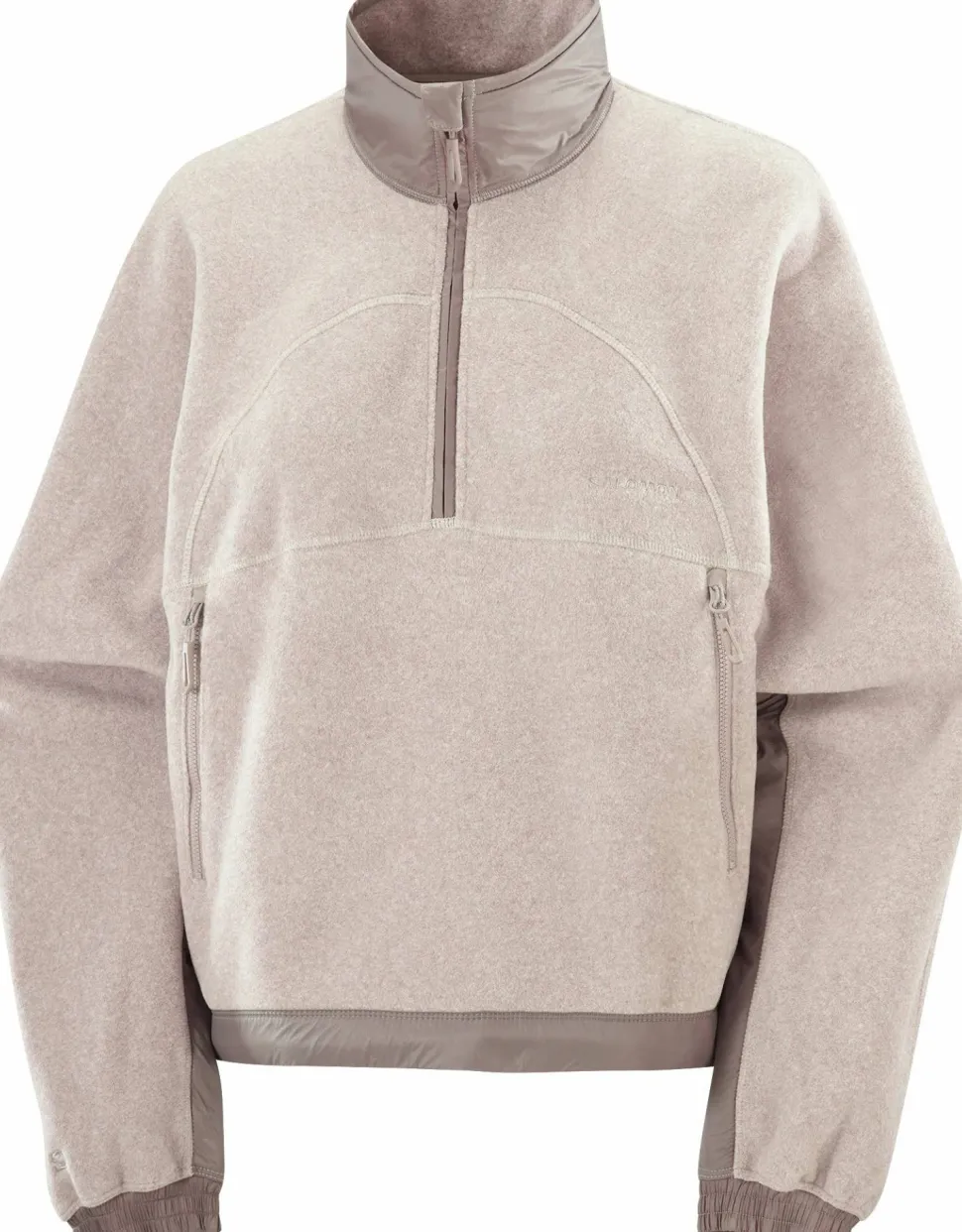 Salomon Women's Chroma Fleece Crop Half Zip Etherea / Iron