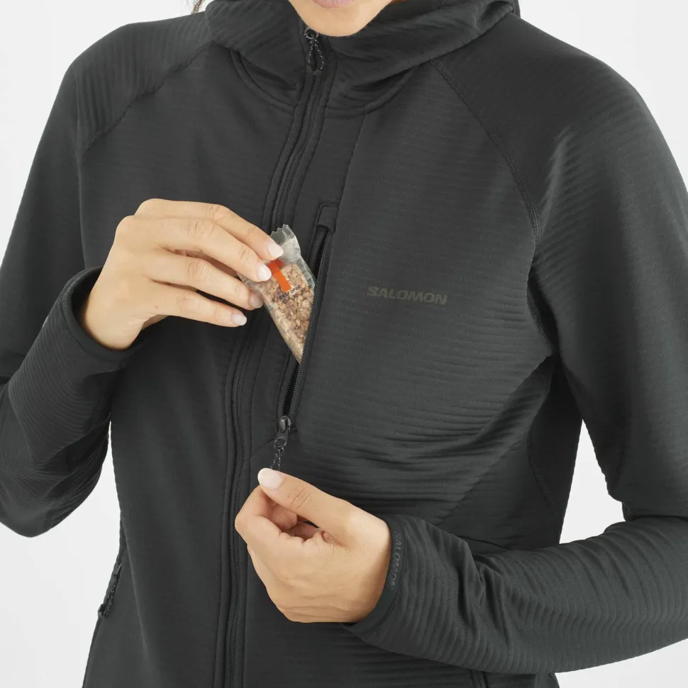Salomon Women's Essential Lightwarm Hoodie Deep Black
