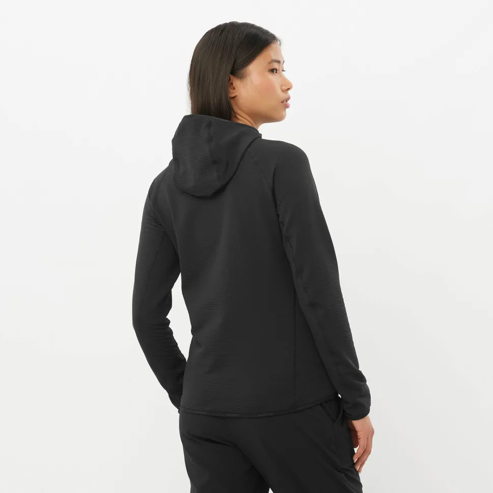Salomon Women's Essential Lightwarm Hoodie Deep Black