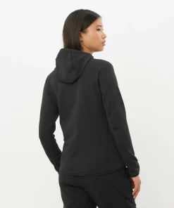 Salomon Women's Essential Lightwarm Hoodie Deep Black Deep Black/ Discount