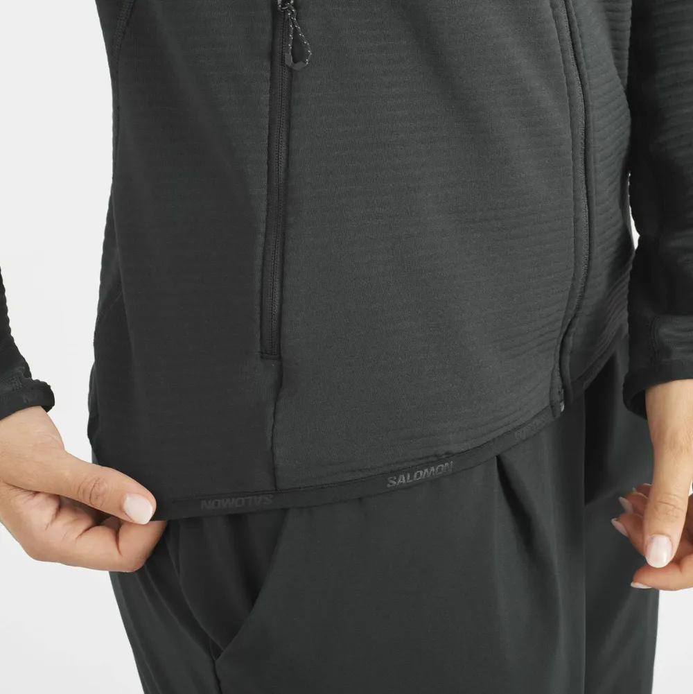 Salomon Women's Essential Lightwarm Hoodie Deep Black Deep Black/ Discount