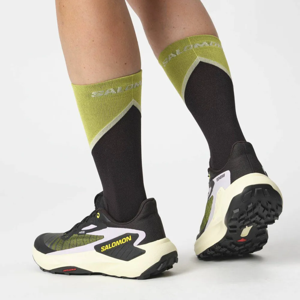 Salomon Women's Genesis Black / Sulphur Spring / Orchid Petal Clearance