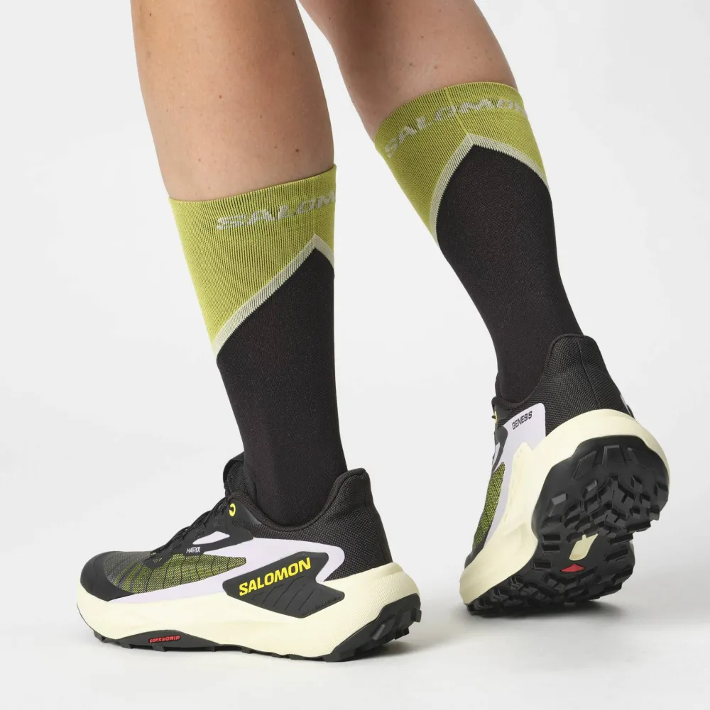 Salomon Women's Genesis Black / Sulphur Spring / Orchid Petal Clearance