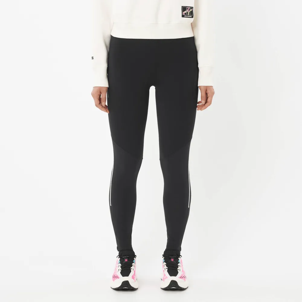 Salomon Women's Sense Aero Stow Tights Deep Black Deep Black/ Online