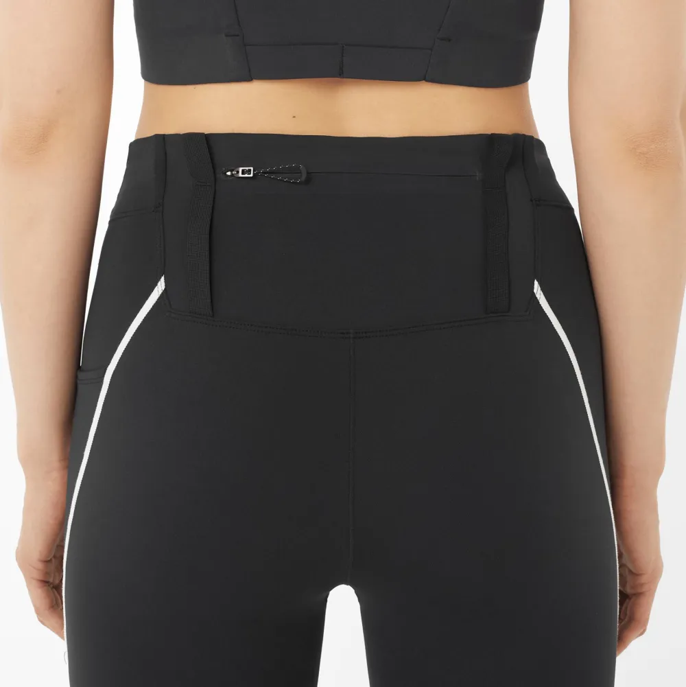 Salomon Women's Sense Aero Stow Tights Deep Black Deep Black/ Online