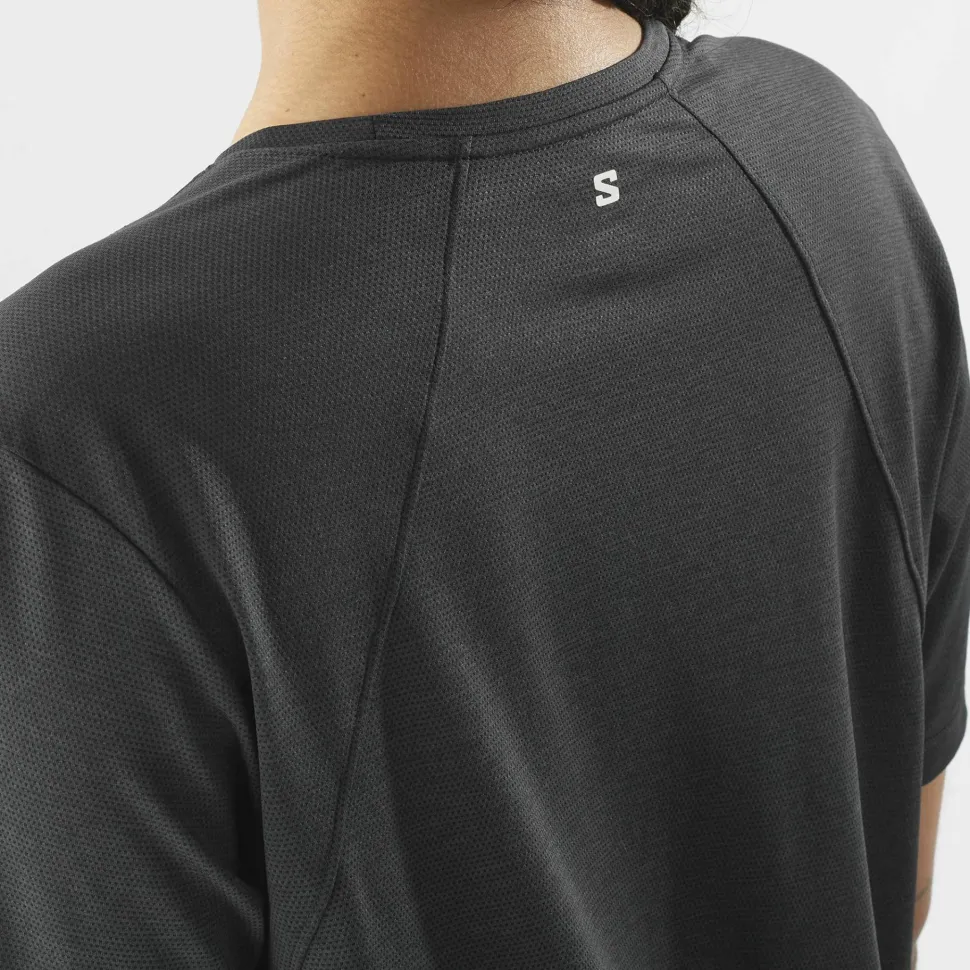 Salomon Women's Shkout Core Short Sleeve Tee Deep Black