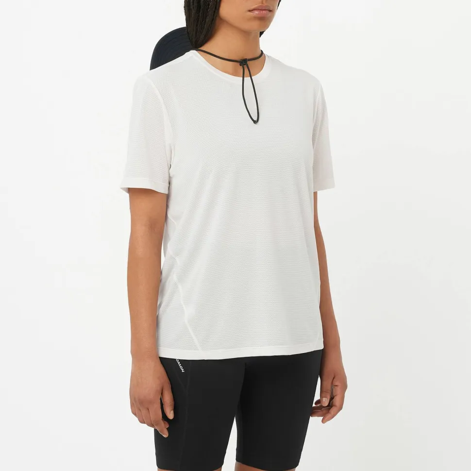 Salomon Women's Shkout Core Short Sleeve Tee Whisper White