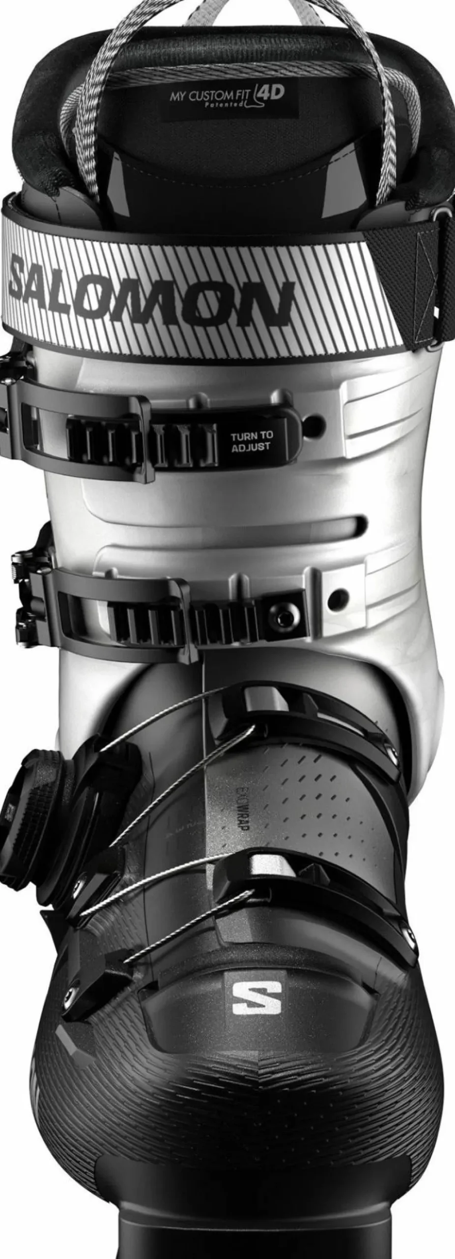 Women's S/Pro Supra Boa 95 Black/Silver Met./Silver Met. Skidor